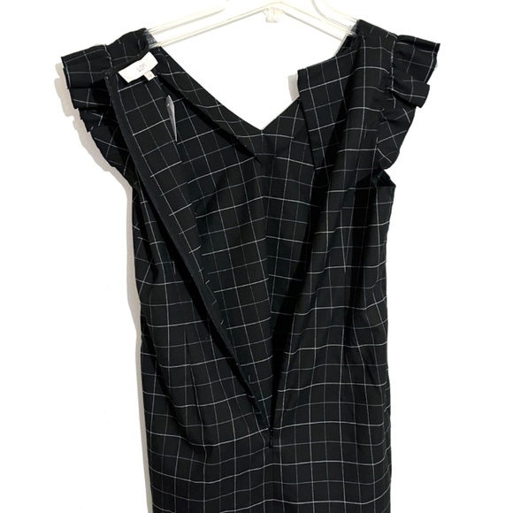 NWT LOFT Black Checkered Classic Shift Dress - Picture 7 of 10